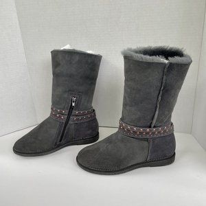 Monnalisa shearling fur boots 34